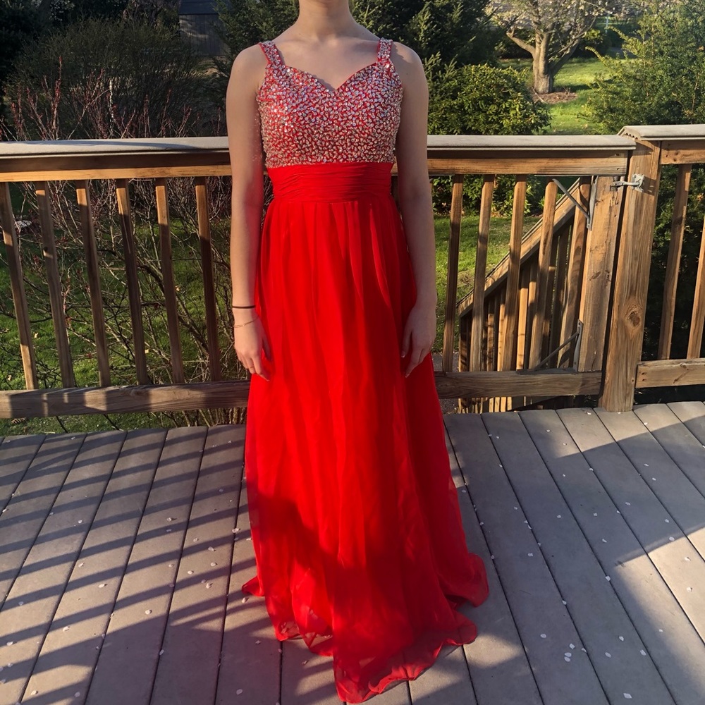 Gorgeous hand beaded prom dress